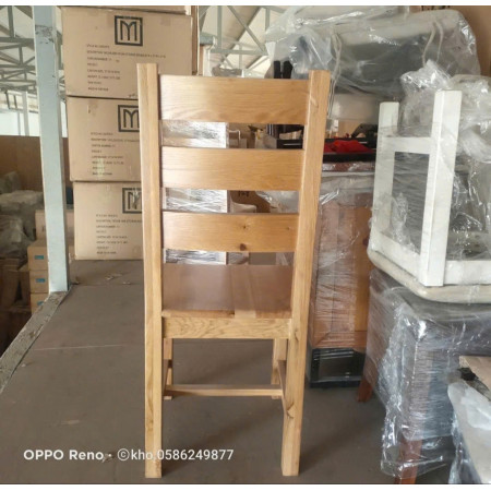 Ghế 3 Nan : 100% Gỗ Sồi + Mặt Ghế Gỗ 